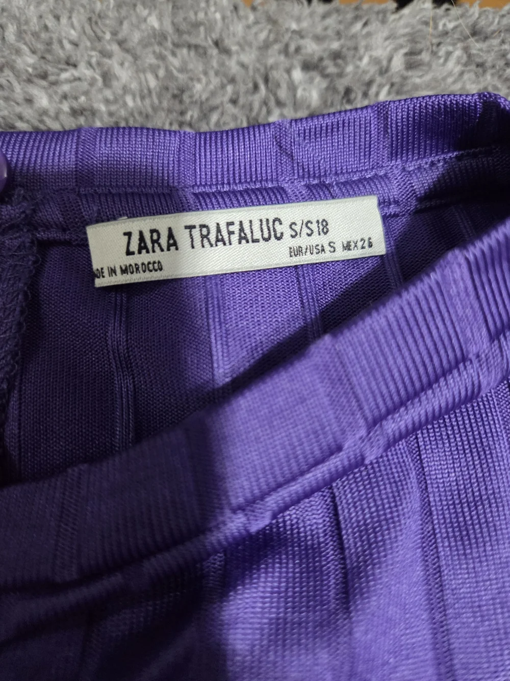 Purple Ribbed Jumpsuit - Picture 2 of 2